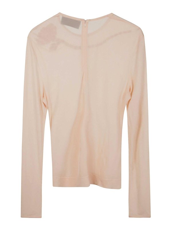 SIMONE ROCHA: Tops & Tank tops online - Sheer Fitted Ballet Mesh Top With Embroidered