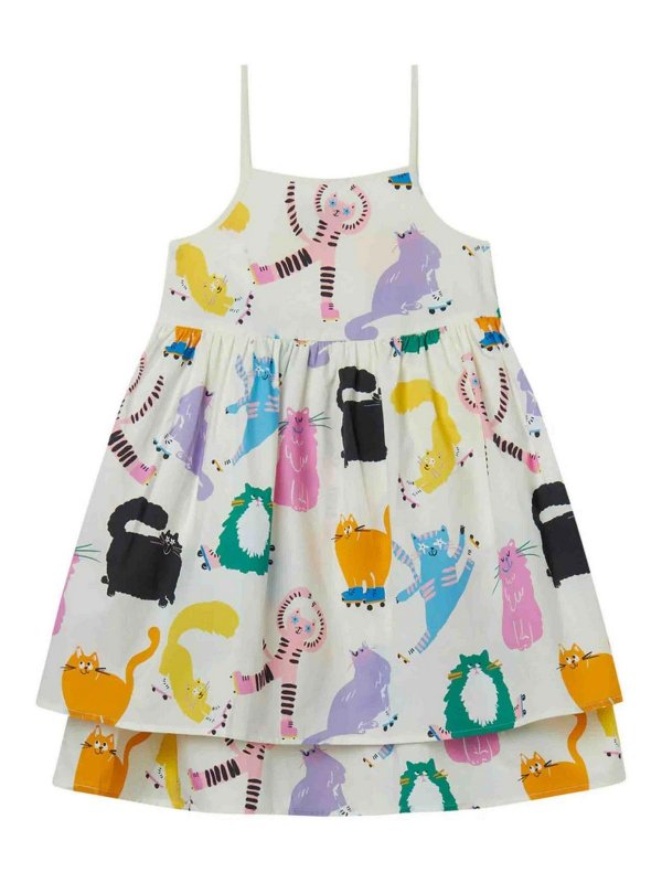 Stella McCartney Kids: Knielange Kleider - Knielanges Kleid - Weiß