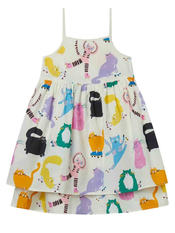 The Best Shops Stella McCartney Kids: Knielange Kleider - Knielanges Kleid - Weiß