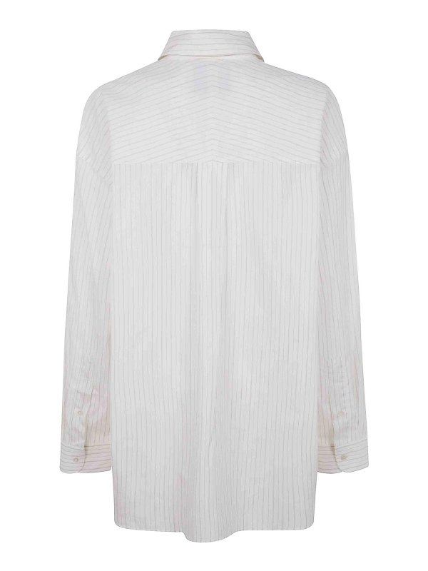 Tシャツ・カットソー STUDIO NICHOLSON OVERSIZED FRENCH PLACKET SHIRT Studio Nicholson Oversized French Placket Shirt