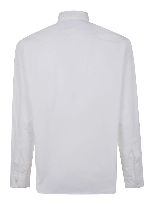 Tシャツ・カットソー STUDIO NICHOLSON POCKET DETAIL SHIRT (SALIN SNM 1125 OPTIC) Studio Nicholson Pocket Detail Shirt - White | SALINSNM1125OPTIC