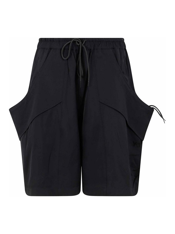 Y-3: トラウザーショーツ - ショートパンツ - 黒
