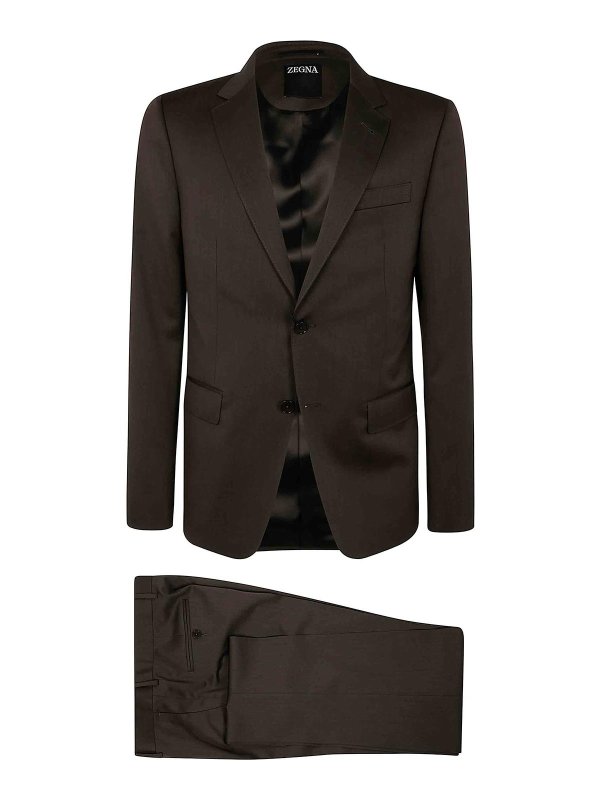 ZEGNA: Vestidos de gala - Traje - Marrón