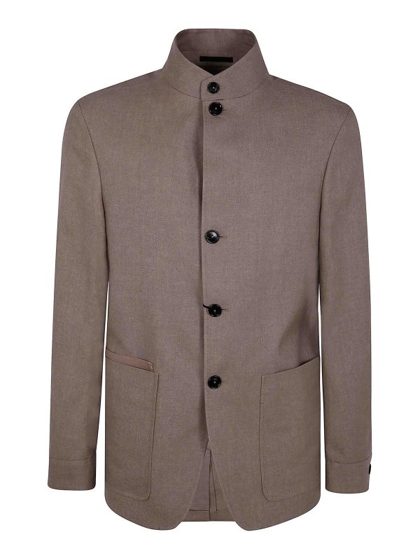 ZEGNA: カジュアルジャケット - カジュアルジャケット - ブラウン