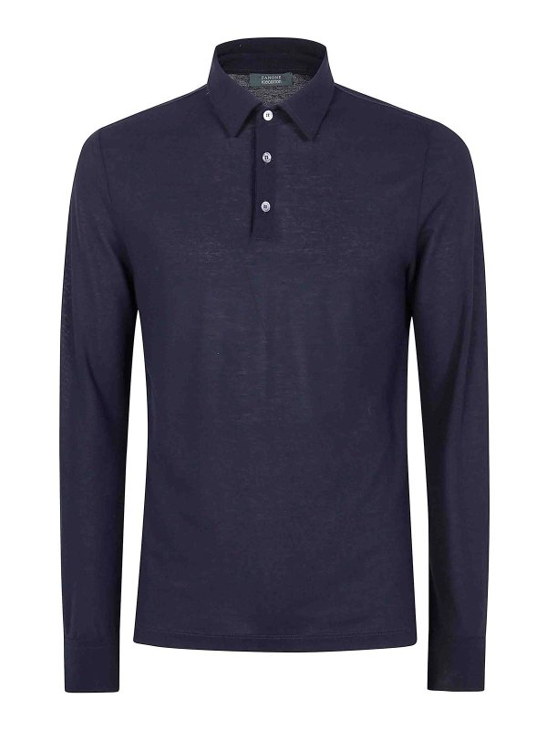 ZANONE: polo shirts - Long Sleeves Polo Shirt