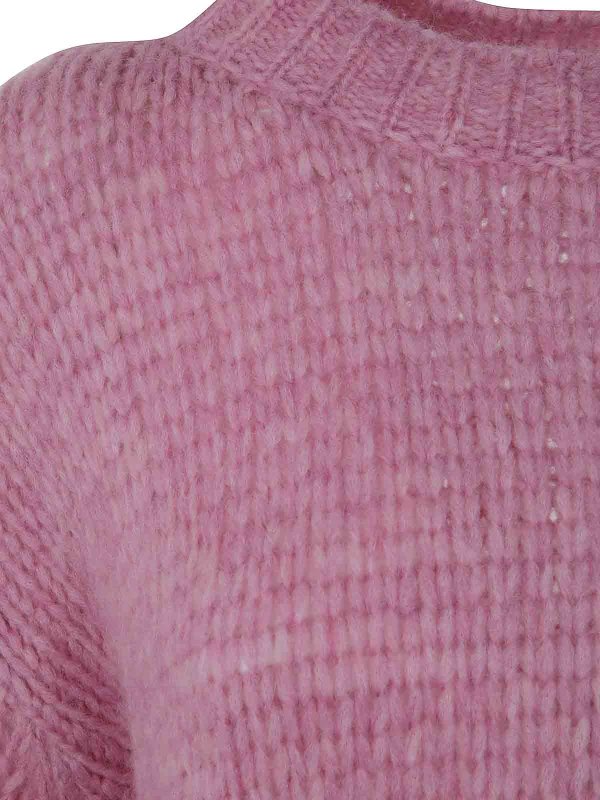 The Best Shops NUUR: Strickpullover mit Rundhalsausschnitt - Rundhalspullover - Rosa