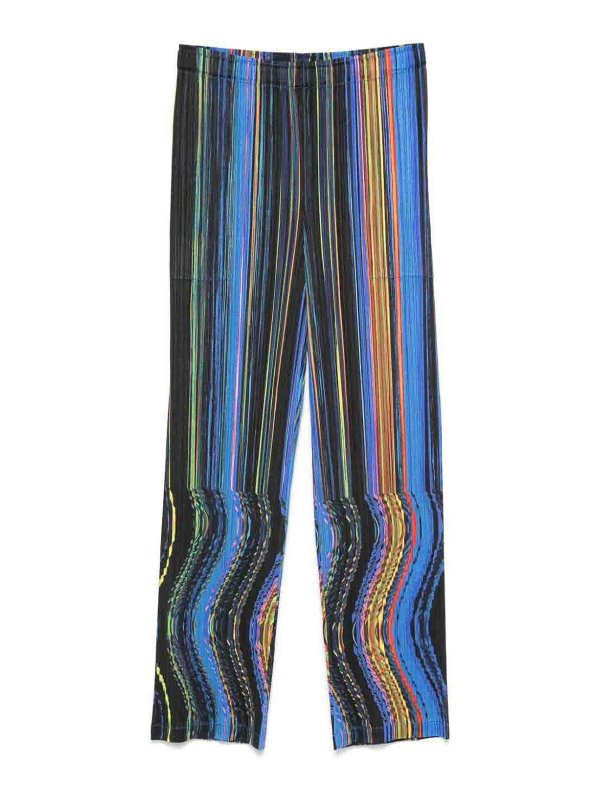 PLEATS PLEASE ISSEY MIYAKE: casual trousers - Warp Trousers