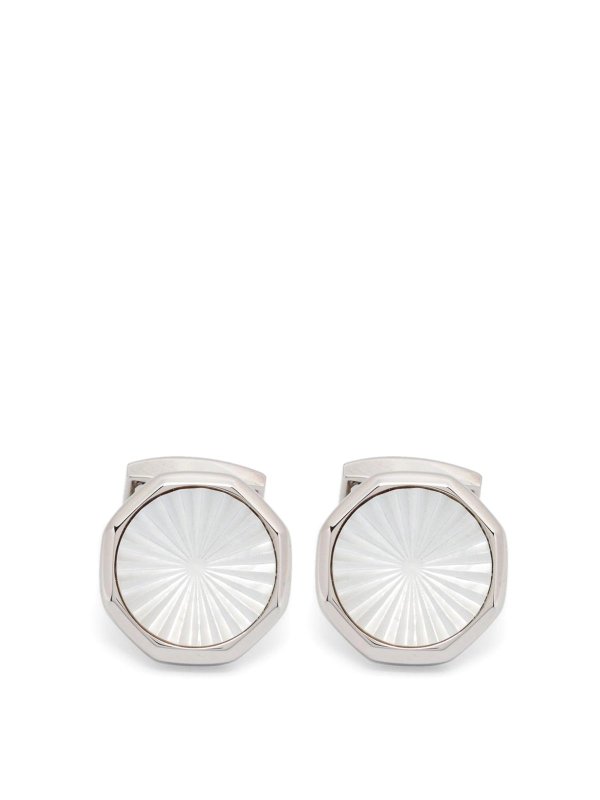 TATEOSSIAN: Cufflinks - Cufflinks Palladium Polished White