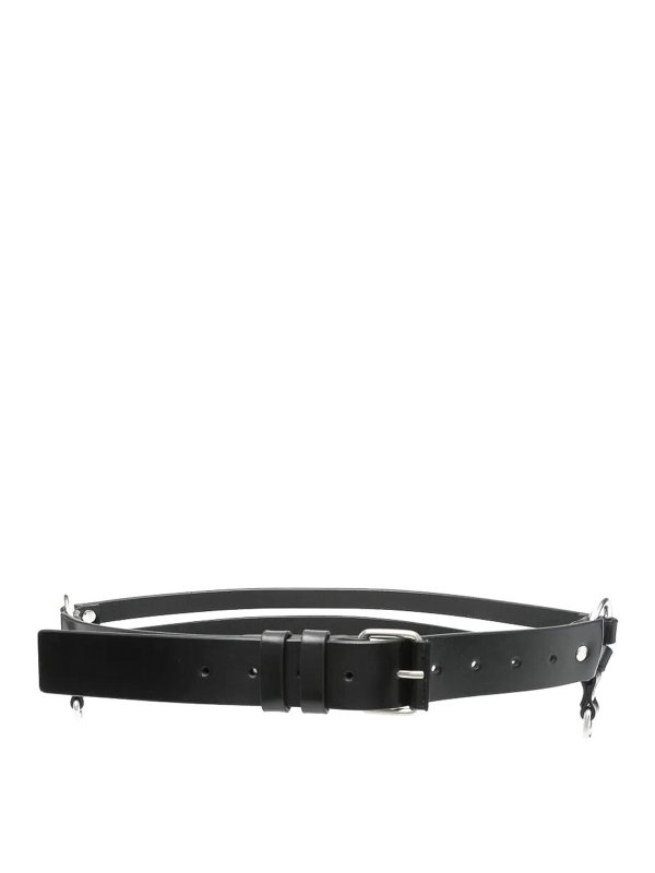 ANN DEMEULEMEESTER: belts - Monna 35Cm Belt With Double Rings
