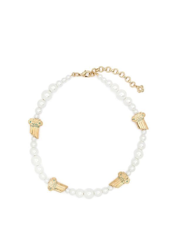 CASABLANCA: Necklaces & Chokers - Gradient Pearl Column Necklace
