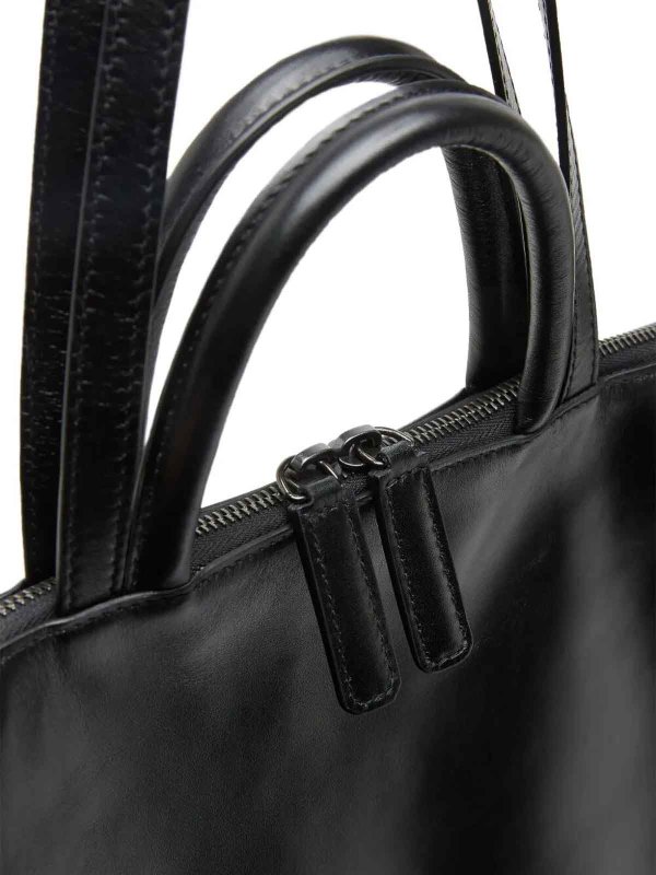 トートバッグ marsell SS25 4 LUNGA MAXI LEATHER SHOPPER (MB0285 P015 666) Marsèll 4 Lunga Maxi Leather Shopper - Black | MB0285P015666