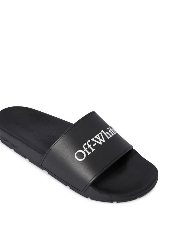 OFF-WHITE: Sandalias online - Sandalias - Negro