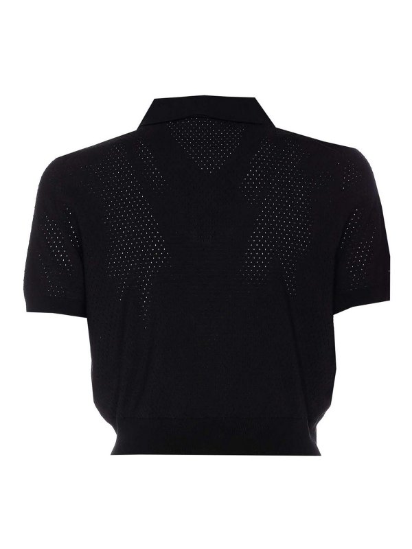 ALEXANDER WANG: polo shirts online - Black Short Sleeves Polo