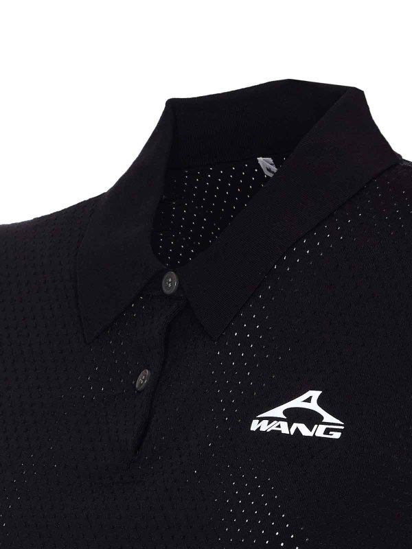 The Best Shops ALEXANDER WANG: polo shirts - Black Short Sleeves Polo