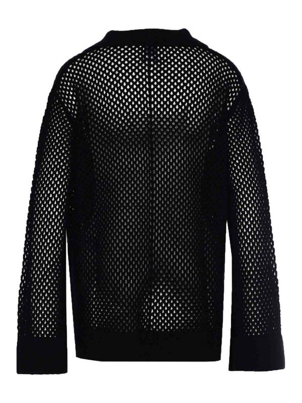 ALLUDE: クルーネック online - クルーネック - 黒