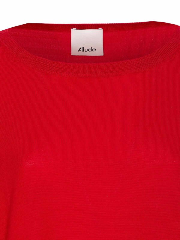 クルーネック - 赤 shop online: ALLUDE