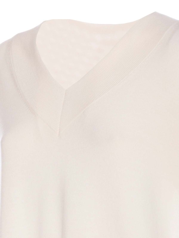 The Best Shops ALLUDE: v necks - White Sweater