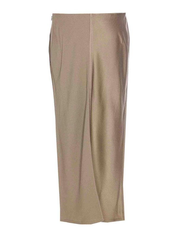スカート AMI PARIS Woman Skirt Beige FSK266AC00140 952 Ami Paris Midi Skirt - Beige - Women | FSK266AC00140952