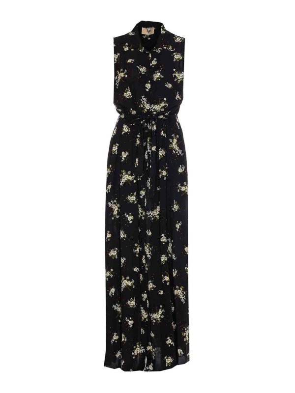 ANIYE BY: knee length dresses - Poppy Black Chemisier Violet Dress