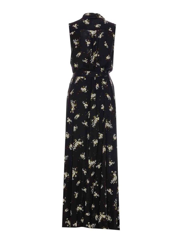 ANIYE BY: knee length dresses online - Poppy Black Chemisier Violet Dress