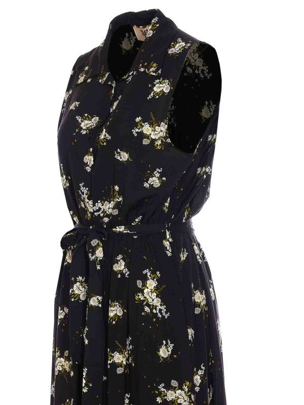 The Best Shops ANIYE BY: knee length dresses - Poppy Black Chemisier Violet Dress