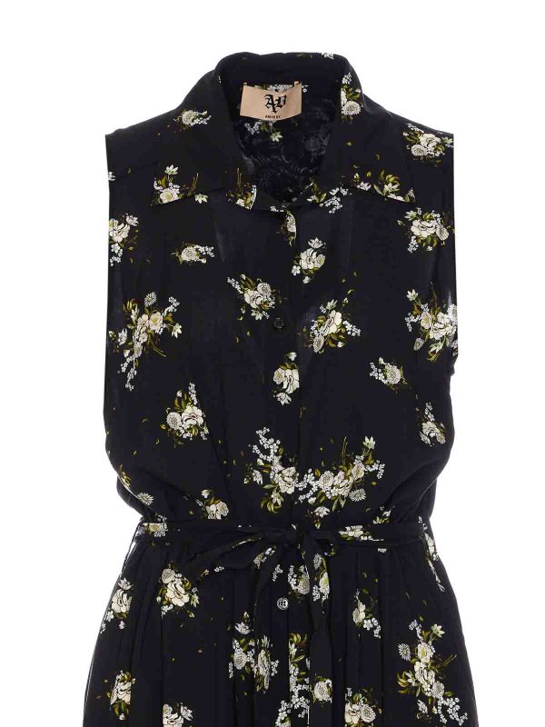 Poppy Black Chemisier Violet Dress shop online: ANIYE BY