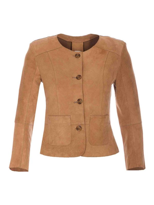 Bully: Lederjacken - Lederjacke - Beige