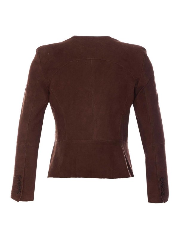 Bully: leather jacket online - Brown Suede Jacket