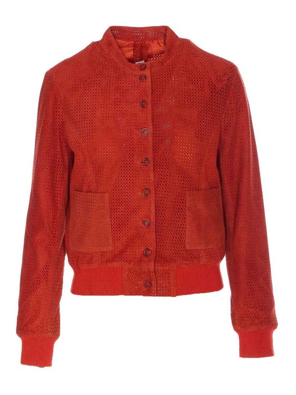 Bully: Lederjacken - Lederjacke - Rot