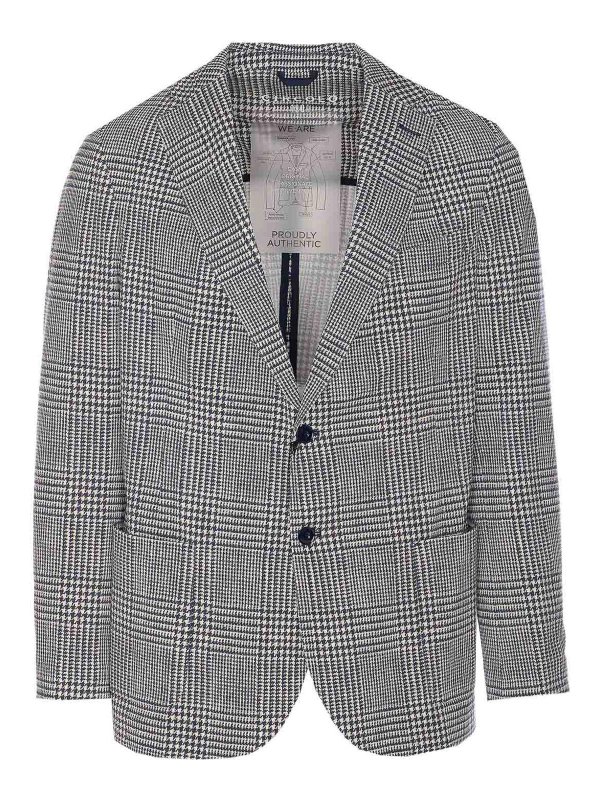 CIRCOLO 1901: casual jackets - Indigo Check Jacket