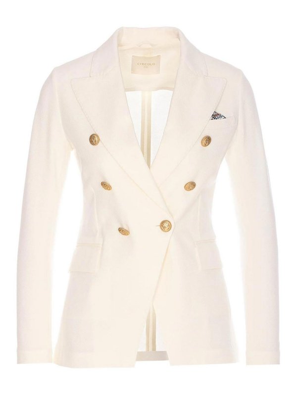 CIRCOLO 1901: Chaquetas de sastrerìa - Blazer Elegante - Blanco