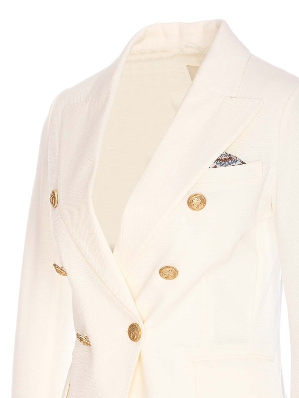 The Best Shops CIRCOLO 1901: Chaquetas de sastrerìa - Blazer Elegante - Blanco