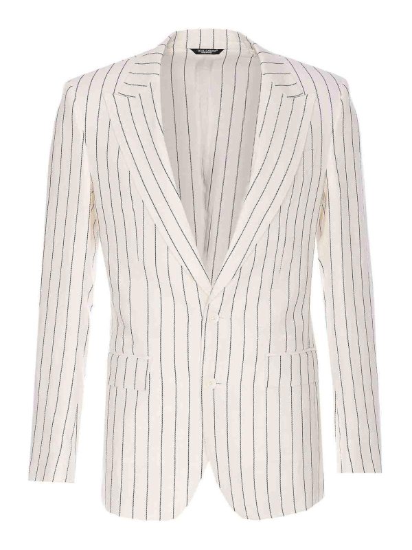 DOLCE & GABBANA: blazers - Pinstriped Blazer