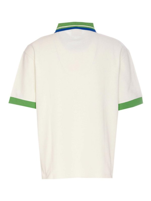 DRÔLE DE MONSIEUR: polo shirts online - White Tresse Polo