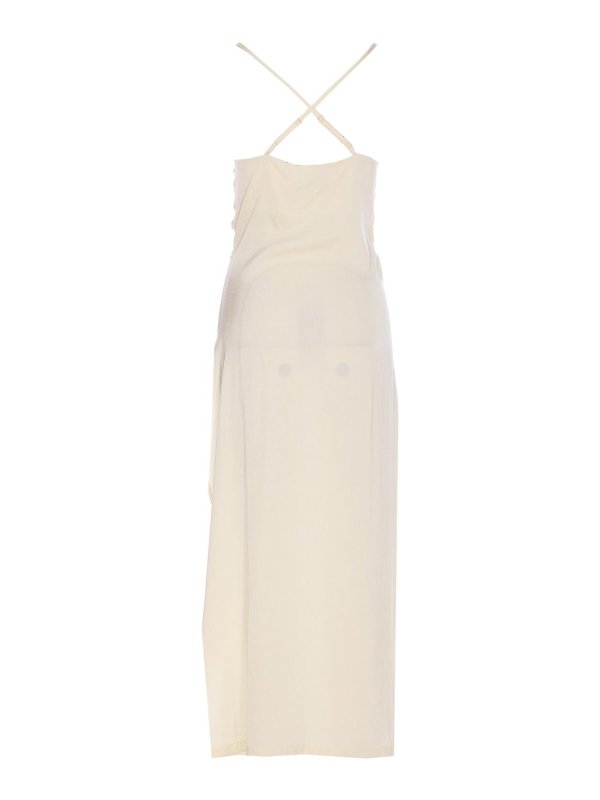 ELEH: knee length dresses online - Cream Dress
