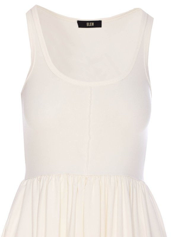 膝丈ドレス - 白 shop online: ELEH