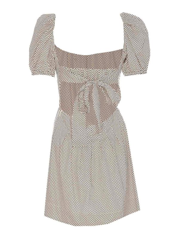 ELISABETTA FRANCHI: knee length dresses online - Embroidered Cotton Dress