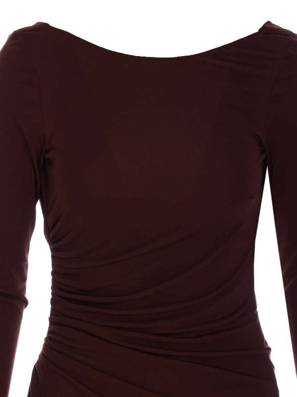 マキシドレス - ブラウン shop online: ELISABETTA FRANCHI