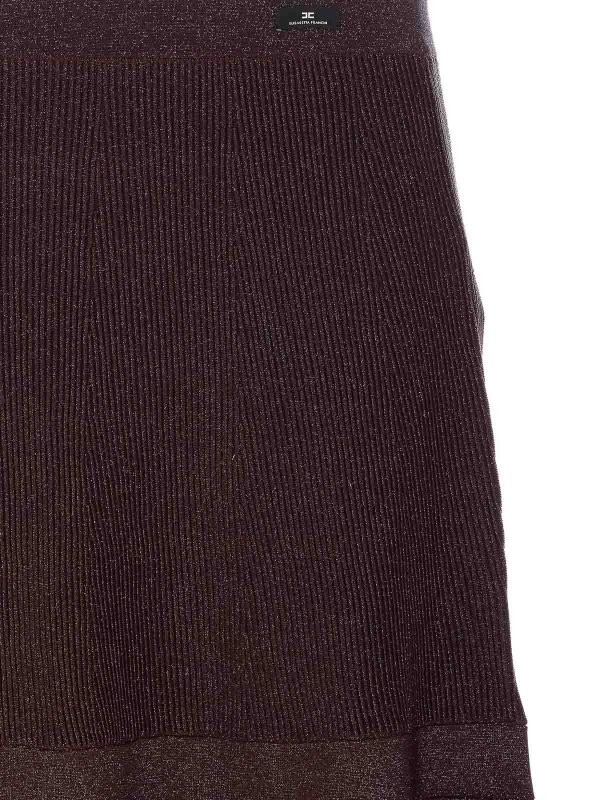 スカート ELISABETTA FRANCHI Women Mid Skirts GK13B52E2 644 Brown Elisabetta Franchi Skirt - Brown - Women | GK13B52E2644