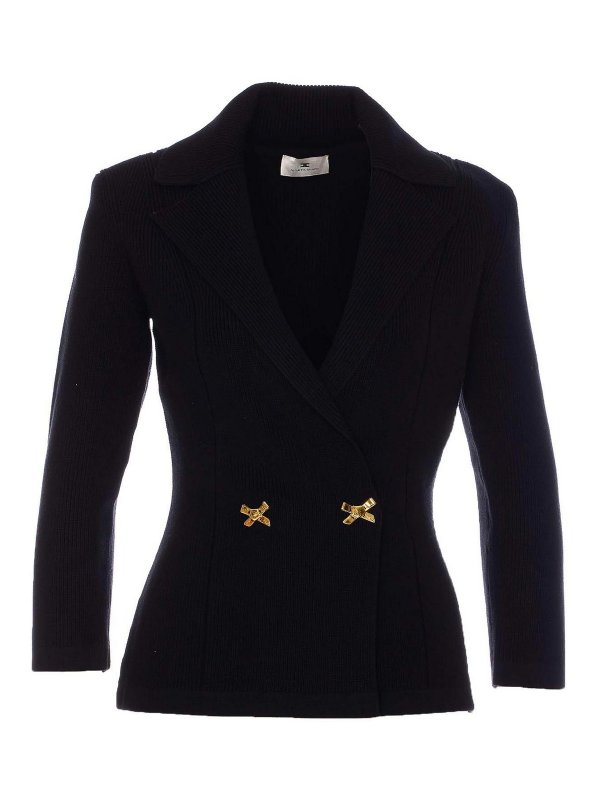 ELISABETTA FRANCHI: カーディガン - カーディガン - 黒