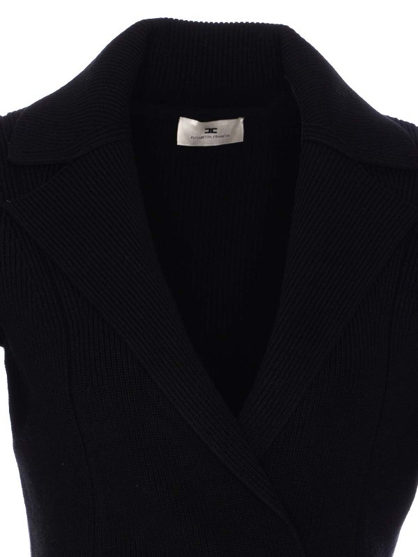 カーディガン - 黒 shop online: ELISABETTA FRANCHI