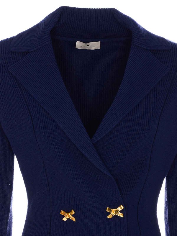 Knitted Blazer With Jewel Bow shop online: ELISABETTA FRANCHI