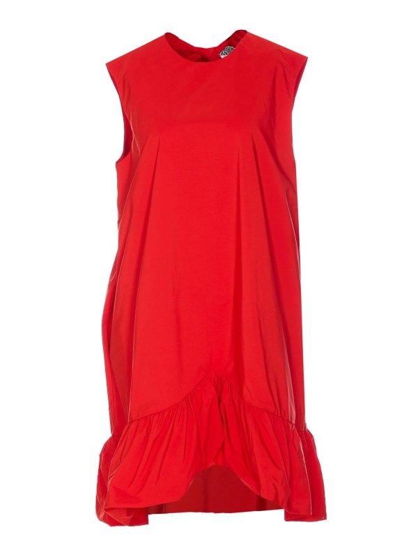 ESSENTIEL ANTWERP: knee length dresses - Red Hibernate Dress
