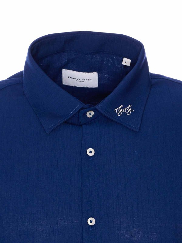 Milano Blue Shirt shop online: FAMILY FIRST