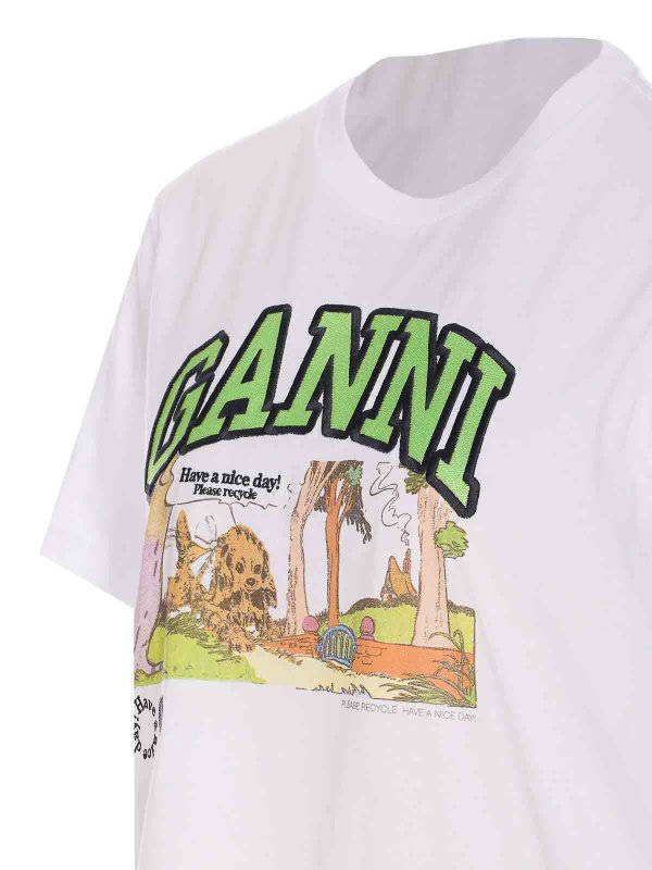 The Best Shops GANNI: T-shirts - T-Shirt - Blanc