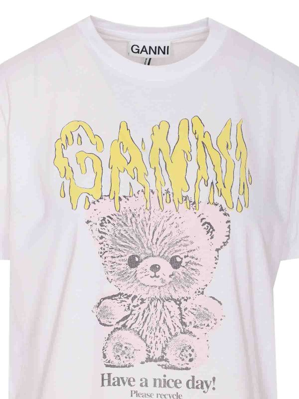 T-Shirt - Weiß shop online: GANNI