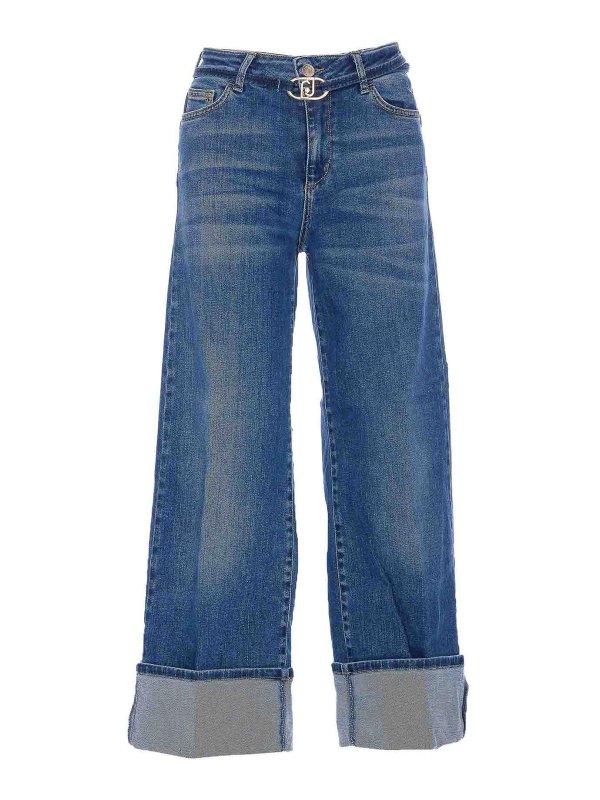 Liu Jo: ブーツカットジーンズ - ブーツカットジーンズ - ブルー