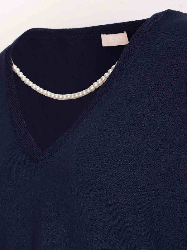 The Best Shops Liu Jo: Pull col rond - Pull Col Rond - Bleu