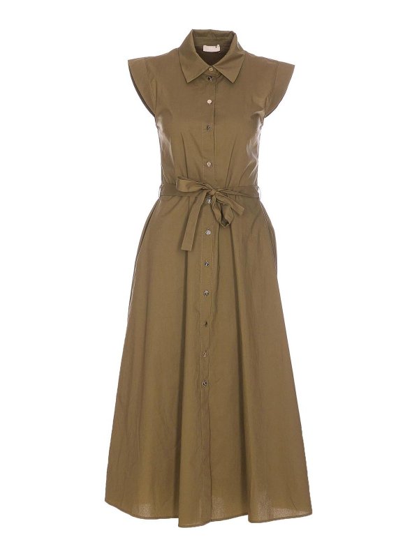 Liu Jo: knee length dresses - Green Dress
