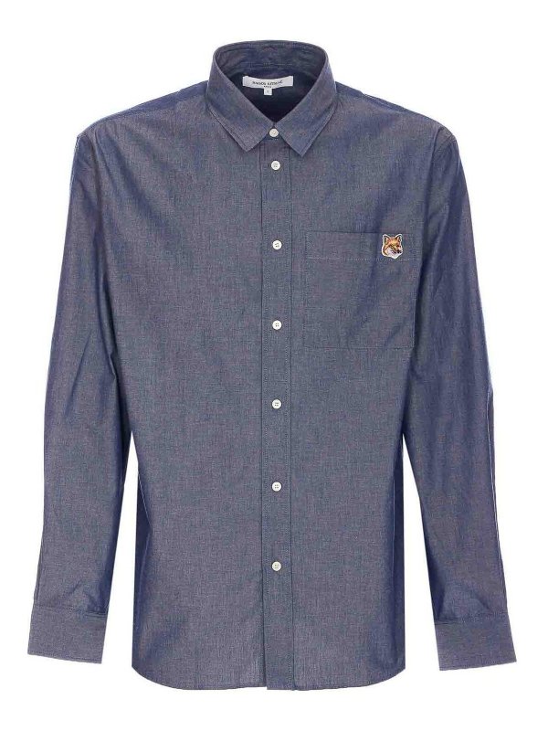 MAISON KITSUNÉ: シャツ - シャツ - ブルー